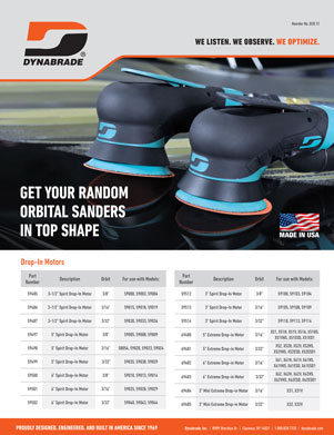 Dynabrade Replacement Drop-In Motors for Pam-Style Random Orbital Sanders
