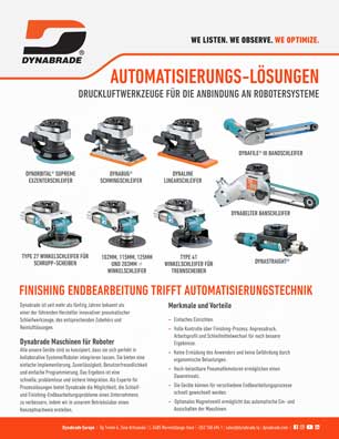 Dynabrade Europe Automation & Robotics Solutions Brochure Deutsch