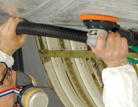 Dynabrade Palm-Style Random Orbital Sander Aerospace Industry