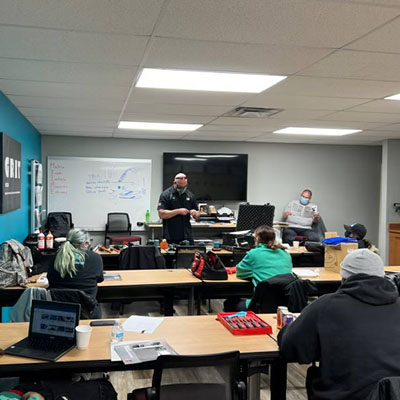 Automotive vocational program and Dynabrade tool demo